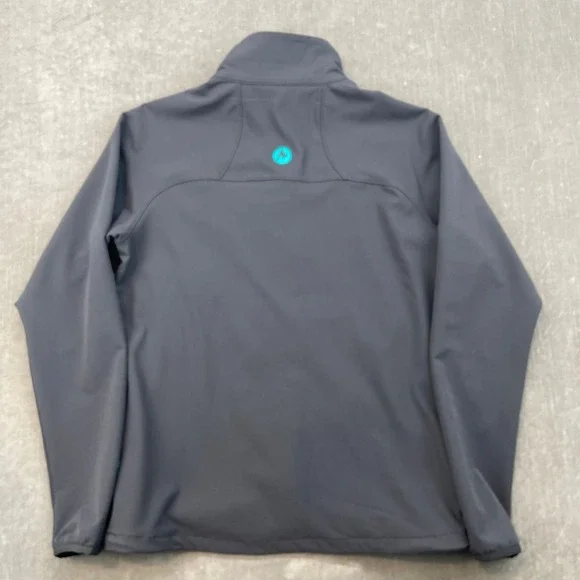 Marmot Womens Medium Gray Turquoise M3 Softshell Jacket Full Zip Hiking - Picture 6 of 6
